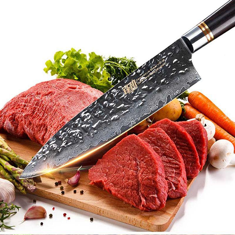 Professional Chef Knife With Ebony Wood Handle-chef knife-Chef's Quality Cookware