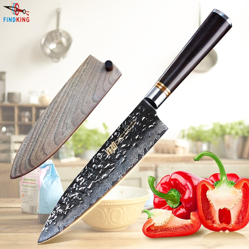 Professional Chef Knife With Ebony Wood Handle-chef knife-Chef's Quality Cookware