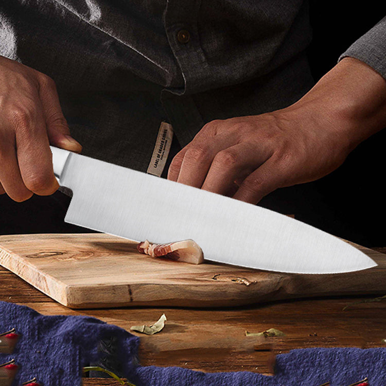 Professional Chef Knife 195mm - Dark Wood Grain Handle