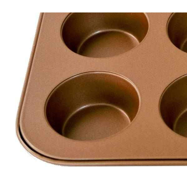 12 Cup Carbon Steel Muffin & Cupcake Bake Pan-Bakeware-Chef's Quality Cookware