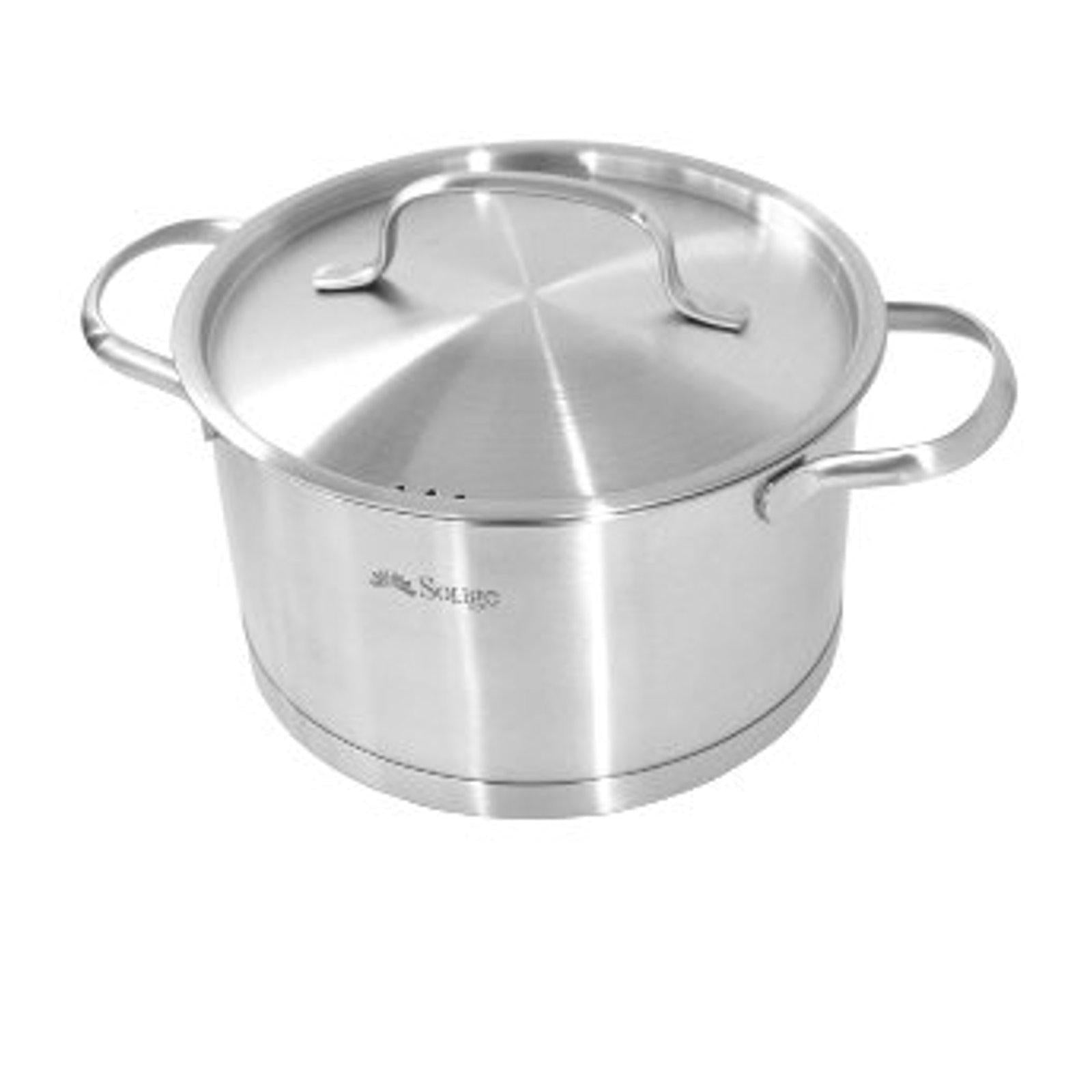 24 cm Induction Casserole Pot With Lid - Stainless Steel-Stainless Steel Cookware-Chef's Quality Cookware