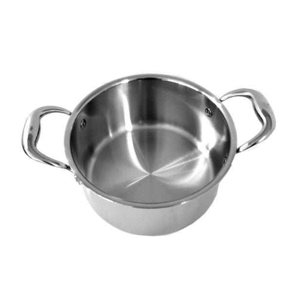 24 Cm Stainless Steel Tri-Ply Casserole-Stainless Steel Cookware-Chef's Quality Cookware