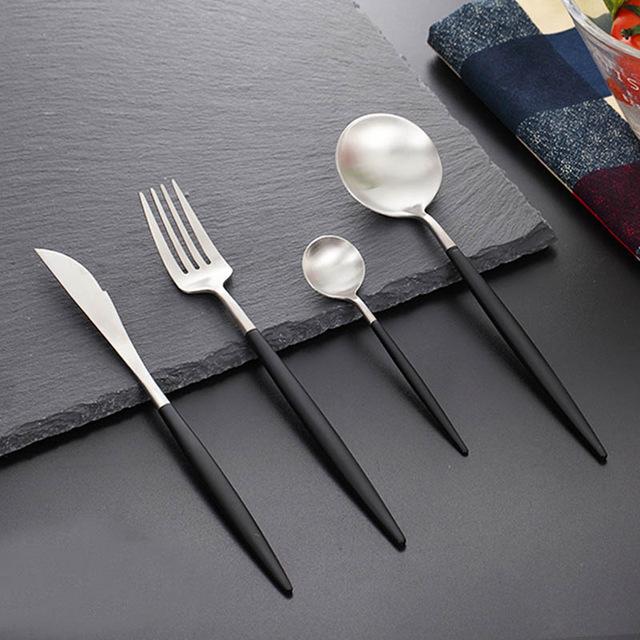 4 Piece Two Tone Cutlery Set-cutlery set-Chef's Quality Cookware