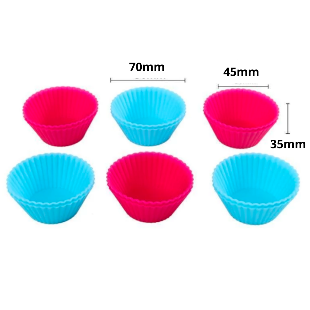 Reusable 12 Piece Muffin Cup Set - Cupcake Tins Made from Silicone