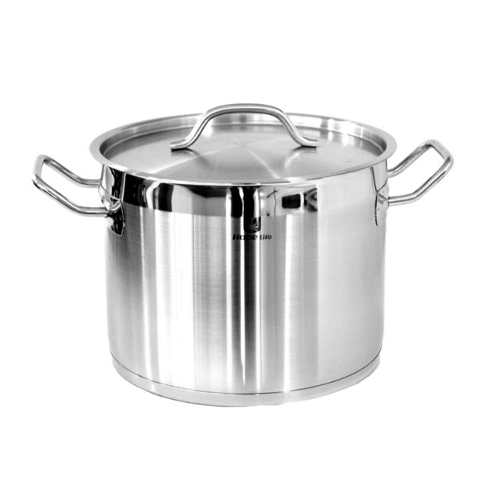 7 Litre Stock Pot - 24 Cm Stainless Steel Induction Compatible-Stainless Steel Cookware-Chef's Quality Cookware