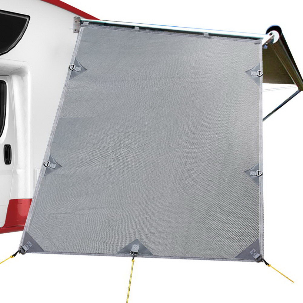 Weisshorn Caravan Roll Out Awning End Wall - Grey