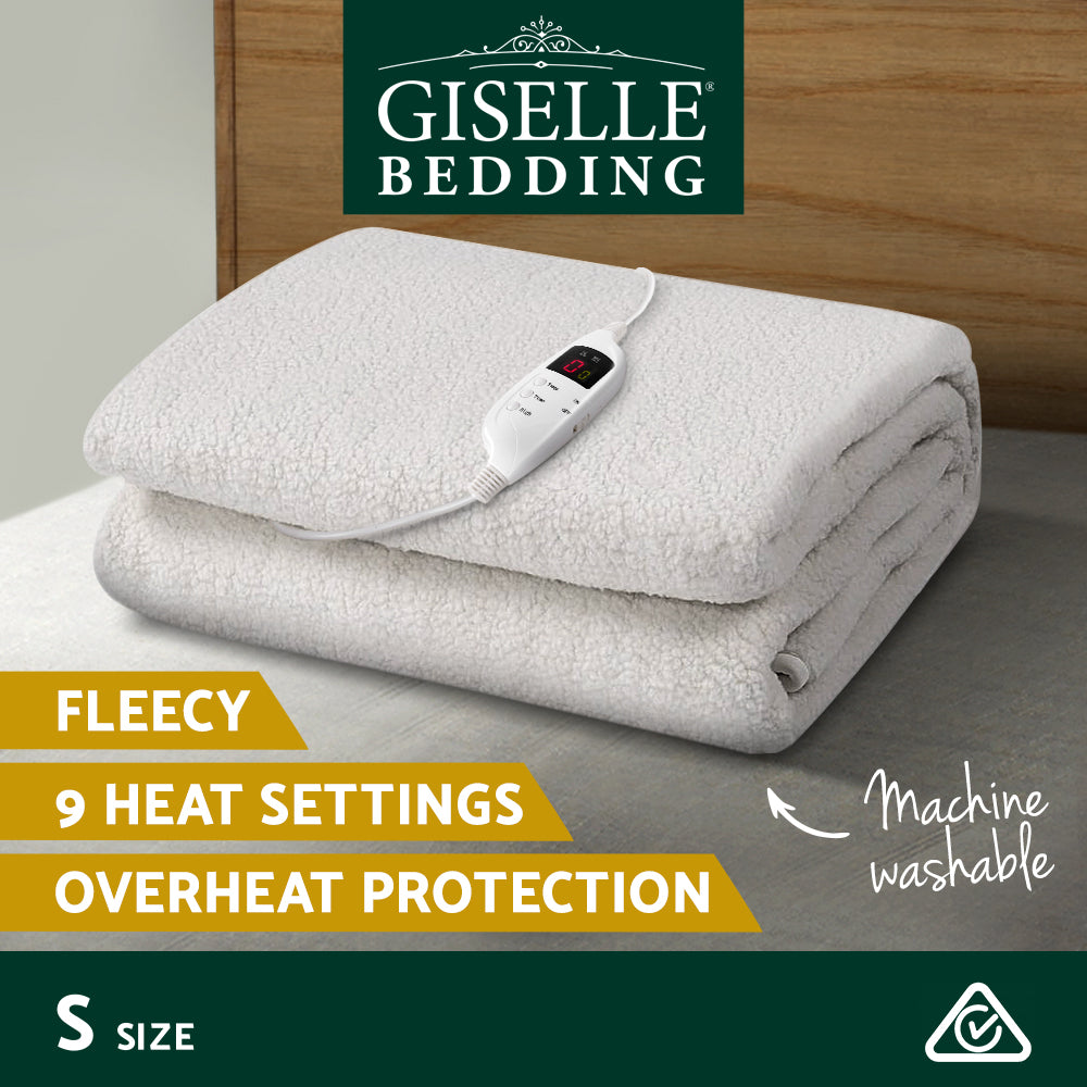 Giselle Bedding 9 Setting Fully Fitted Electric Blanket - Single