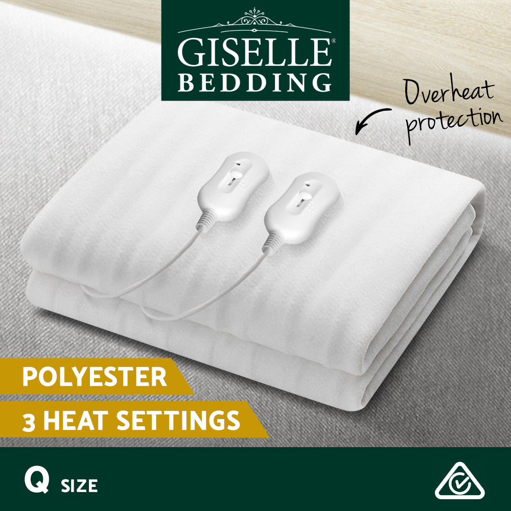 Giselle Bedding 3 Setting Fully Fitted Electric Blanket - Queen