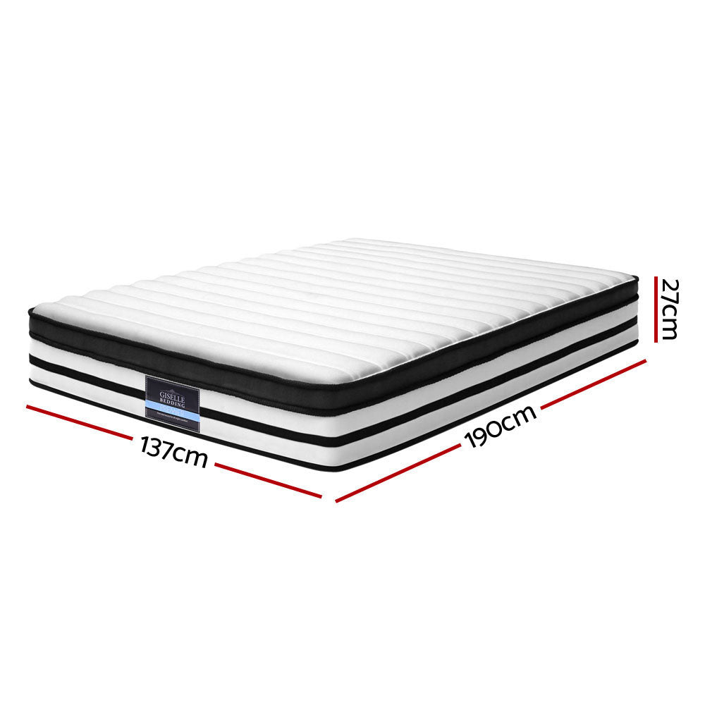 Giselle Bedding Rostock Euro Top Pocket Spring Mattress 27cm Thick – Double