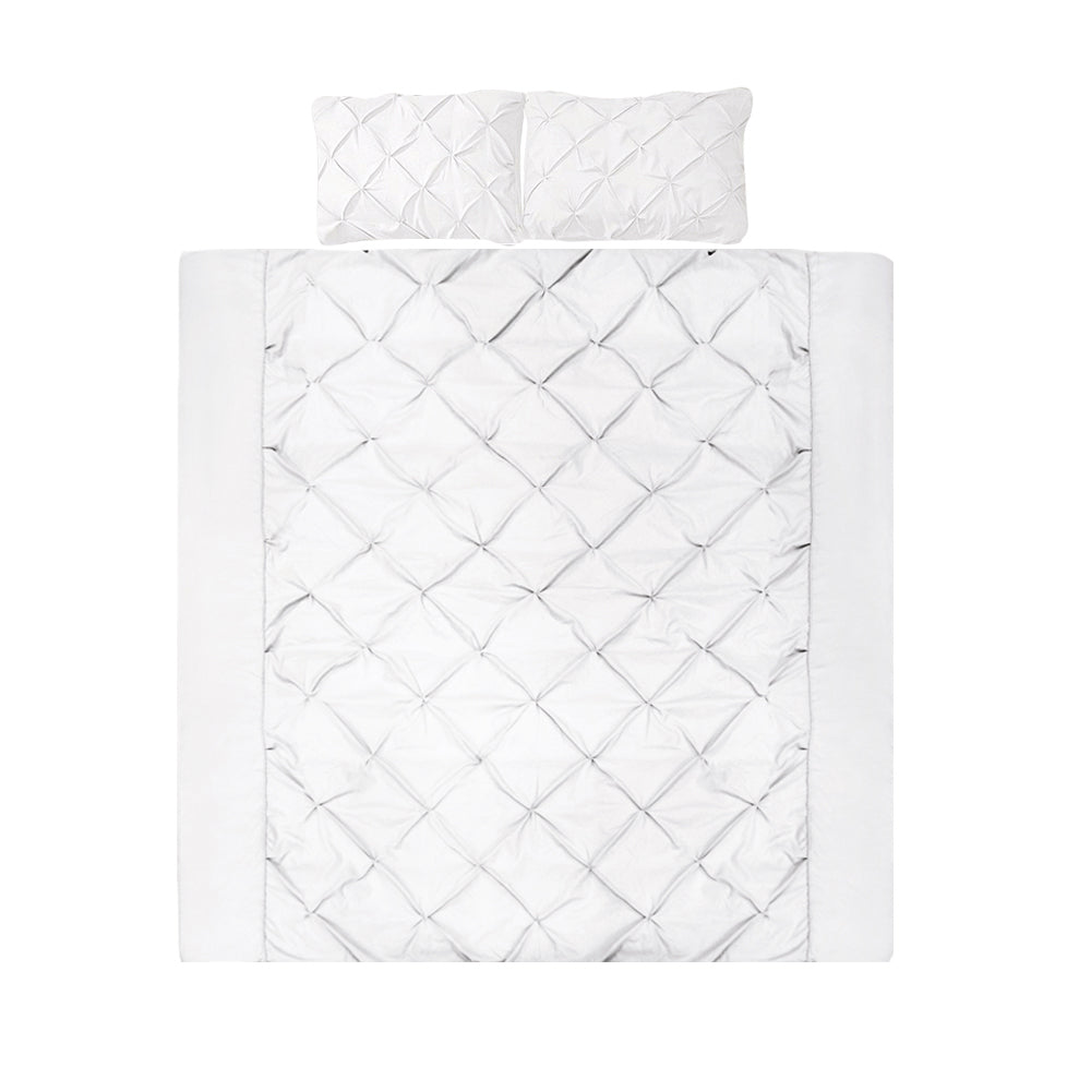 Giselle Bedding King Size Quilt Cover Set - White