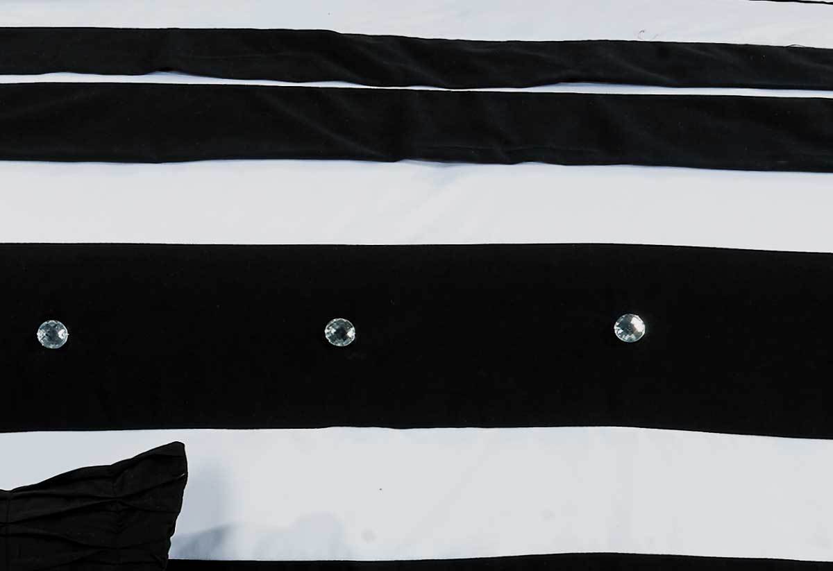 Luxton King Size Black White Striped Quilt Cover Set(3PCS)