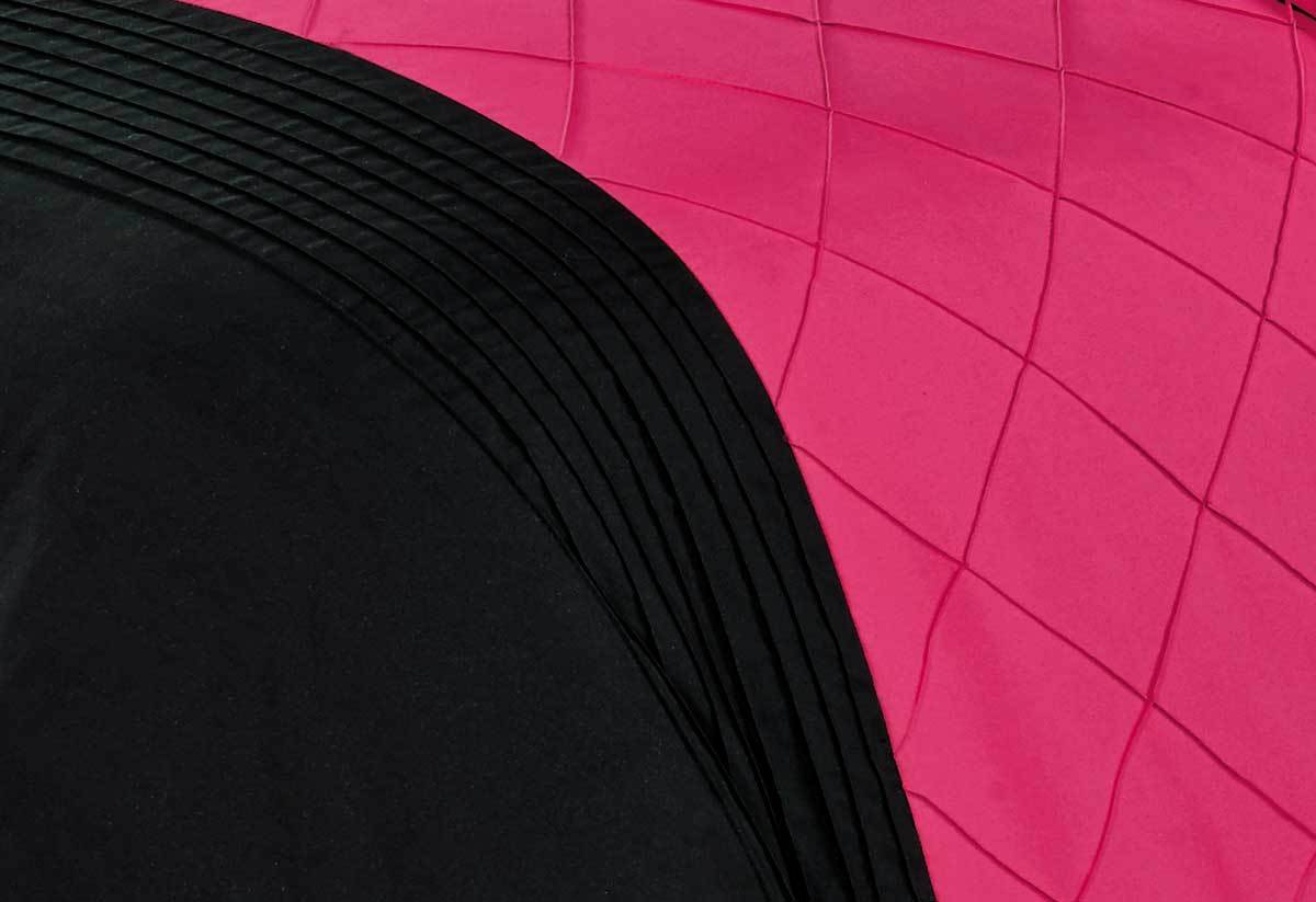 Luxton Queen Size Hot Pink Diamond Pintuck Quilt Cover Set(3PCS)