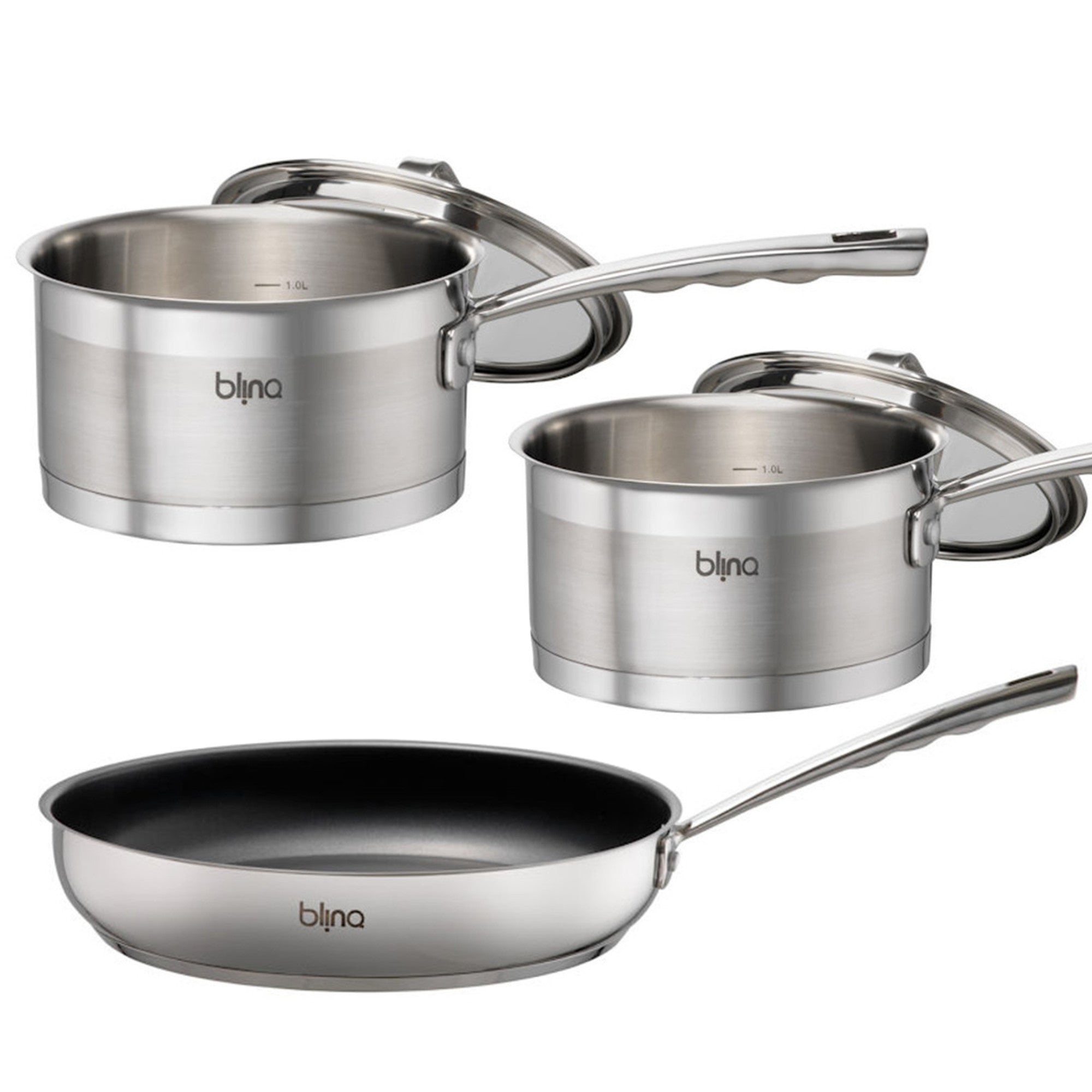 Blinq Gourmet 3pcs Induction Cookware Set -  Stainless Steel