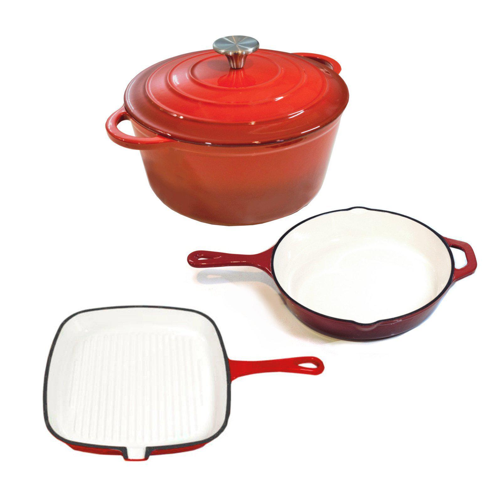 Chef's Quality Cast Iron Enamel Cookware Set - Induction Compatible-Cookware Set-Chef's Quality Cookware