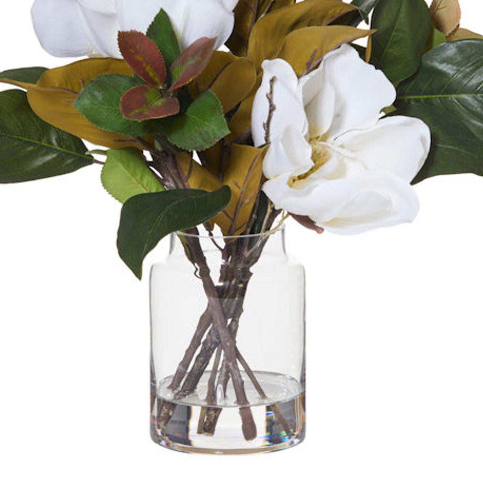Magnolia Mix With Pail Vase- Artificial Flower / Floral Arrangement-artificial flowers and plants-Chef's Quality Cookware