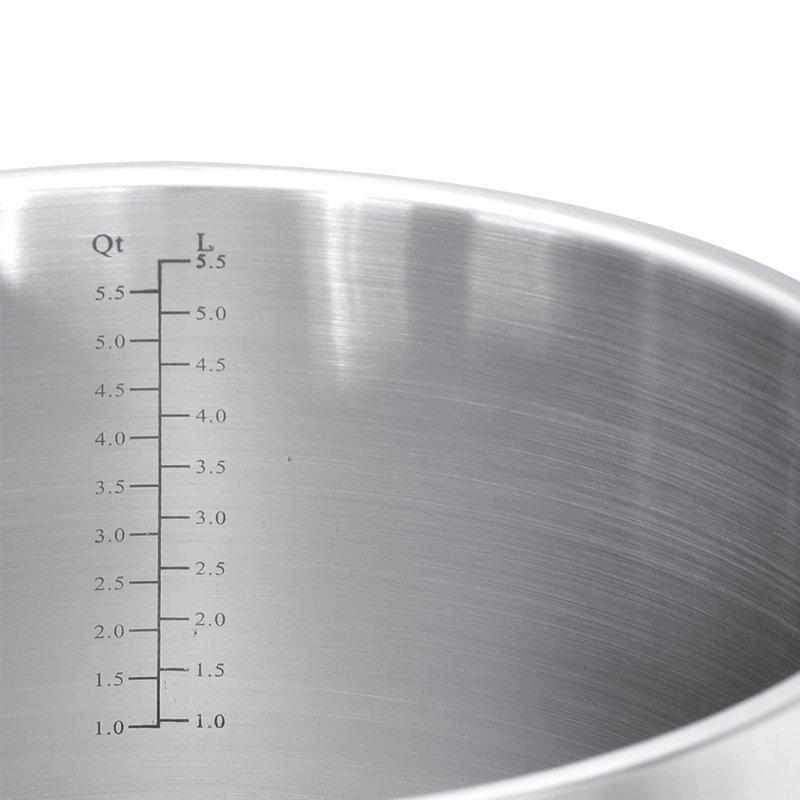 Medium Induction Casserole Pot With Lid - 18 cm Stainless Steel-Stainless Steel Cookware-Chef's Quality Cookware