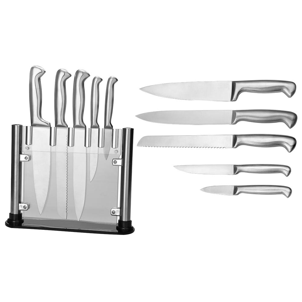 Perfecto Kitchen Knife Block Set - 5 Knives Forged Premium Stainless Steel-knife-Chef's Quality Cookware