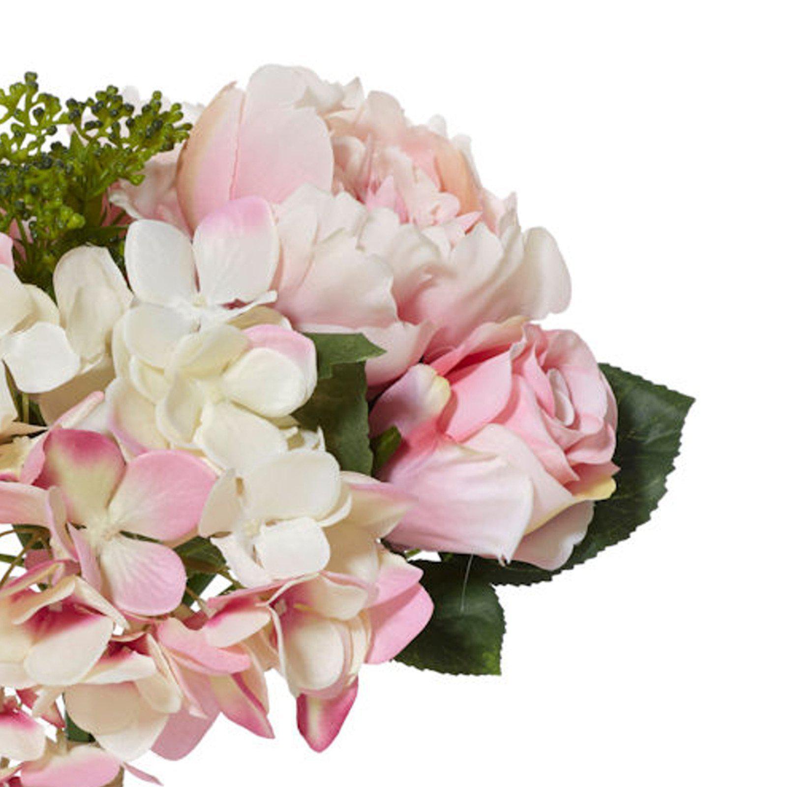Pink & White Rose/Peony Bouquet - Artificial Flower Arrangement-artificial flowers and plants-Chef's Quality Cookware