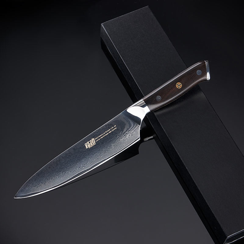 FINDKING Damascus Chef Knife with an Ebony Wood Handle - 8 inch / 20cm-chef knife-Chef's Quality Cookware