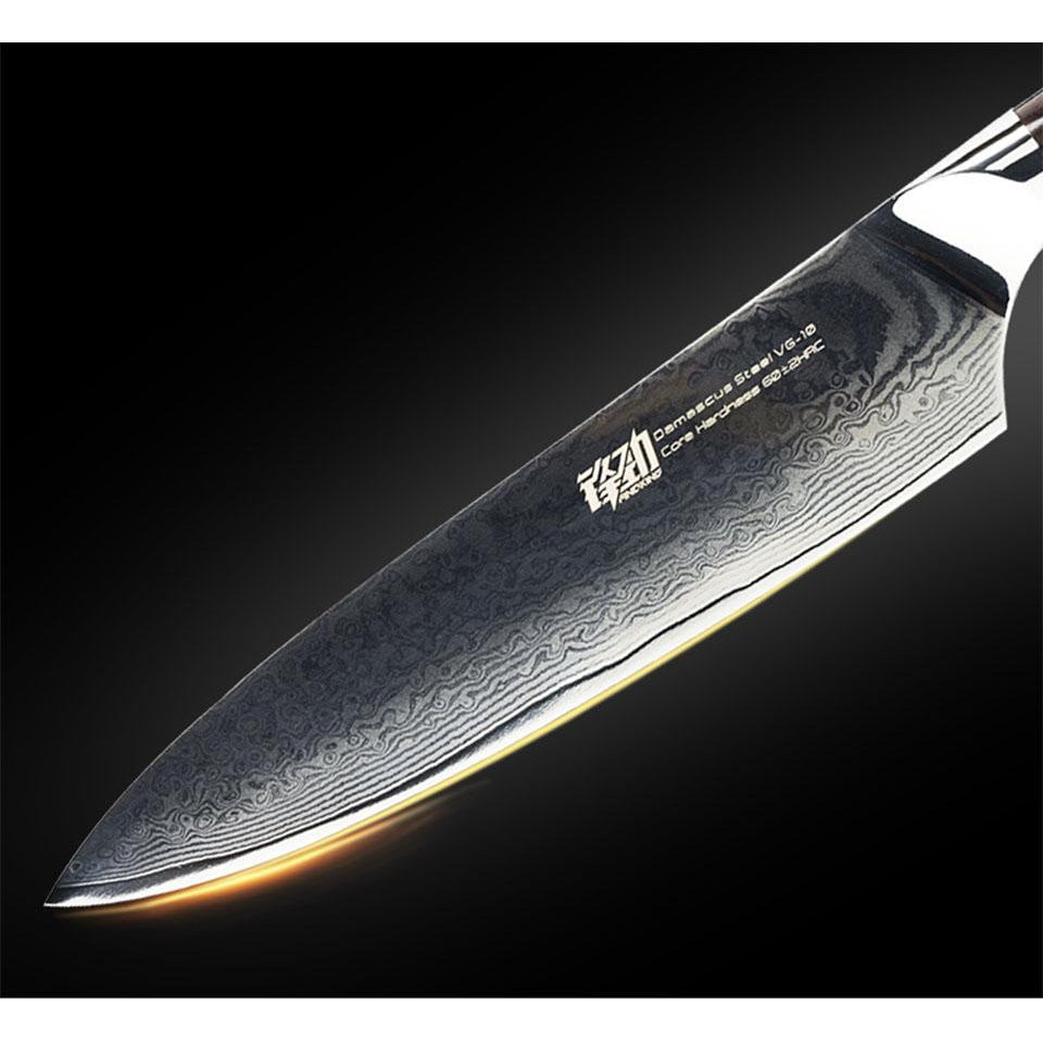 FINDKING Damascus Chef Knife with an Ebony Wood Handle - 8 inch / 20cm-chef knife-Chef's Quality Cookware