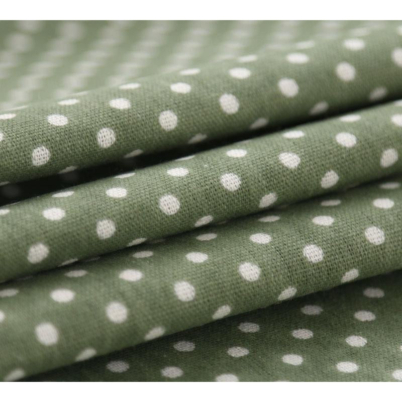 Green Dotted Tablecloth With Decorative Trim-Tablecloth-Chef's Quality Cookware
