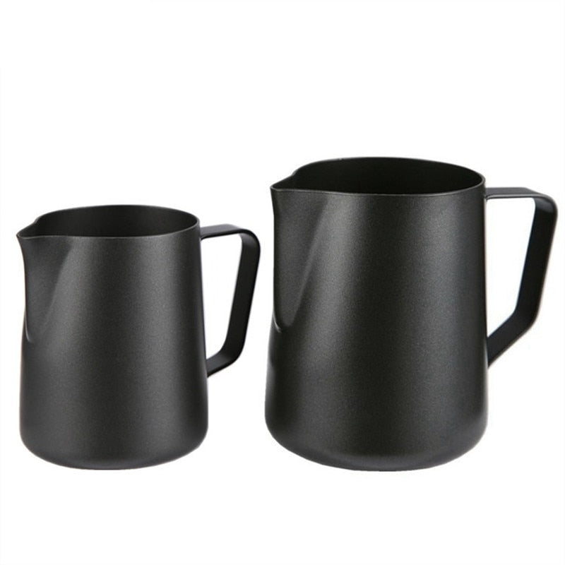 Ebony Stainless Steel Milk Frothing Jug For Lattes & Cappuccinos