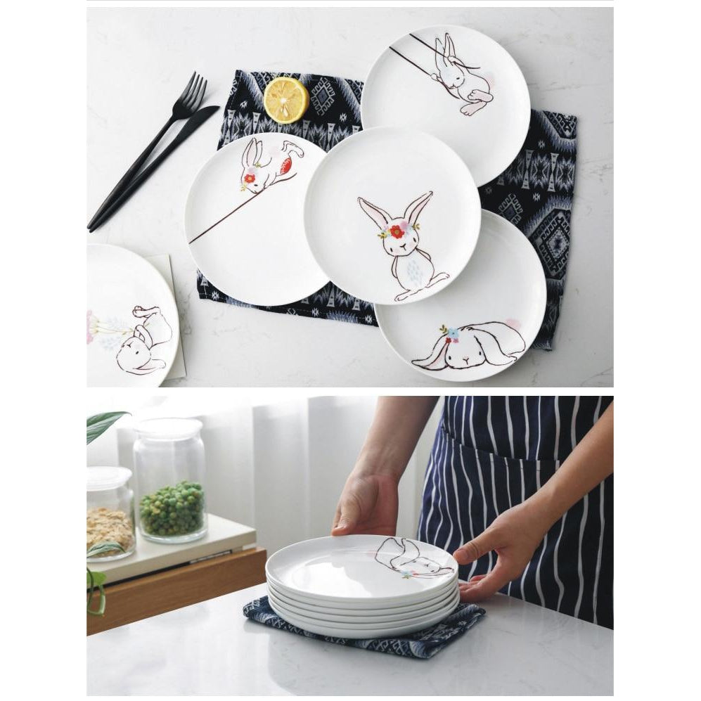 Rabbit Ceramic Dinner Plate-Plate-Chef's Quality Cookware