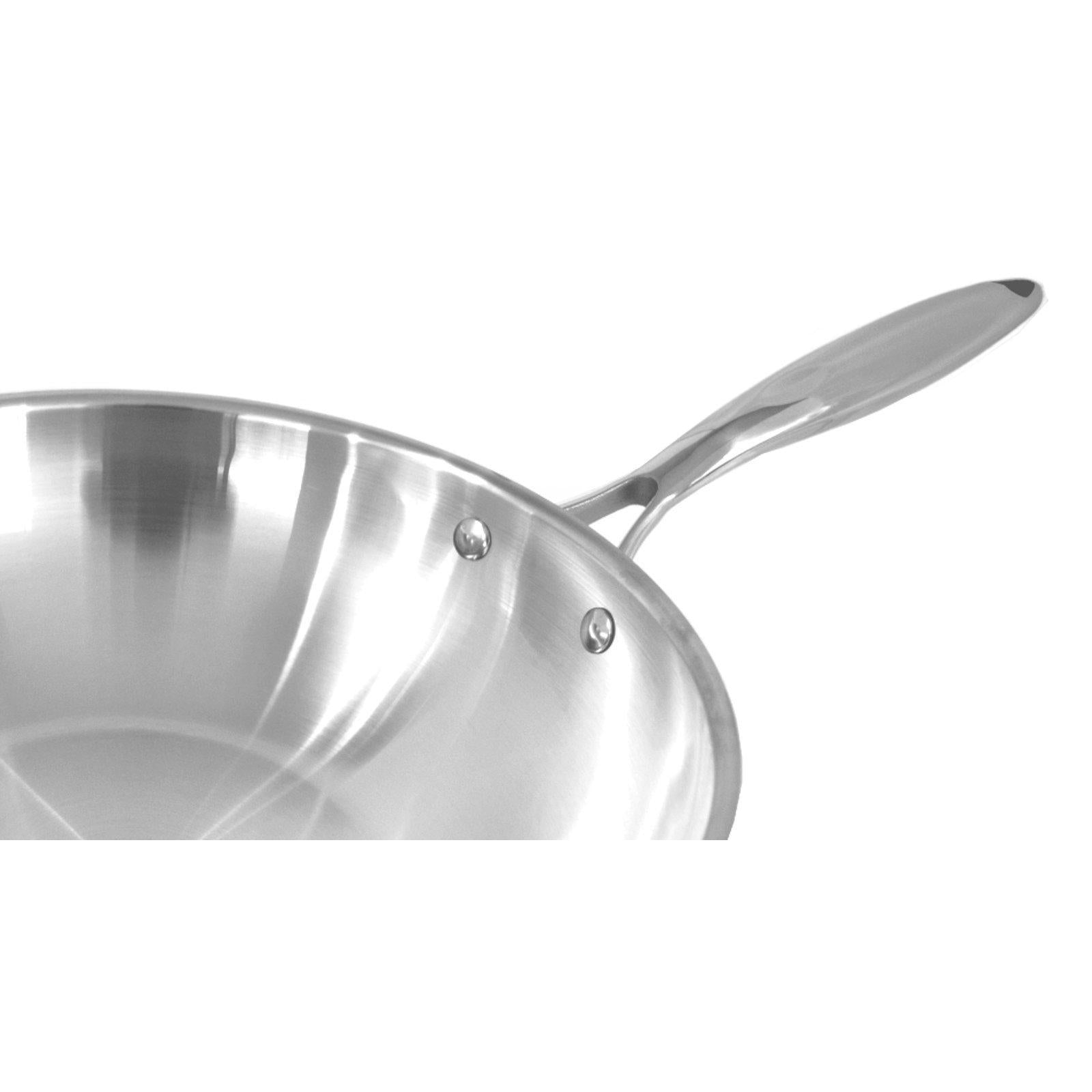 32 cm Stainless Steel Wok - Induction Compatible-Stainless Steel Cookware-Chef's Quality Cookware
