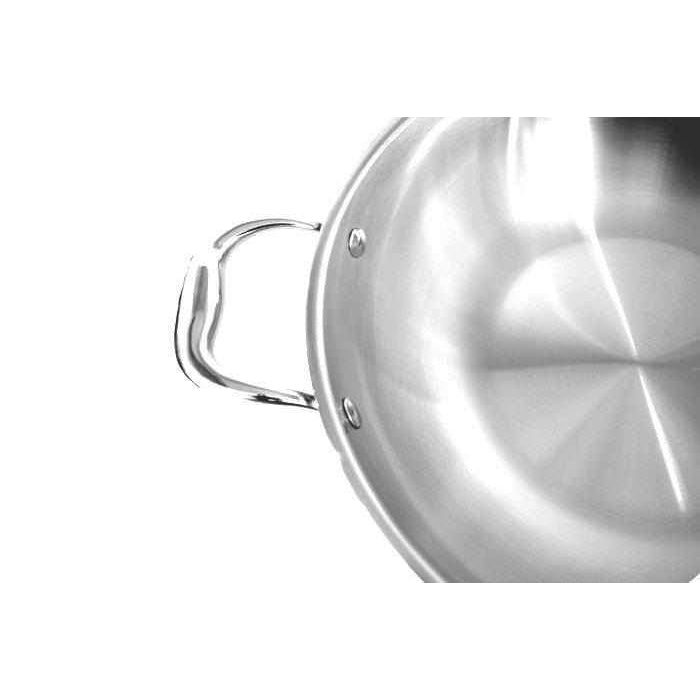 32 cm Stainless Steel Wok - Induction Compatible-Stainless Steel Cookware-Chef's Quality Cookware