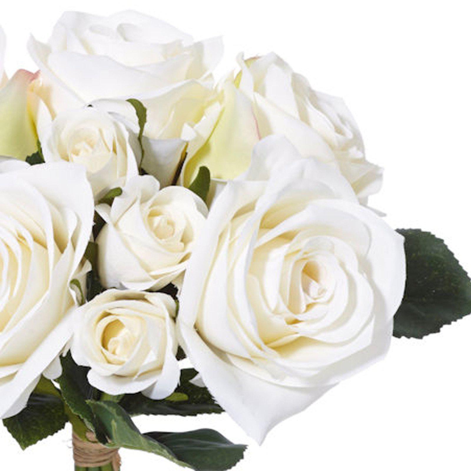 White Rose Bouquet - Artificial Flower / Floral Arrangement-artificial flowers and plants-Chef's Quality Cookware
