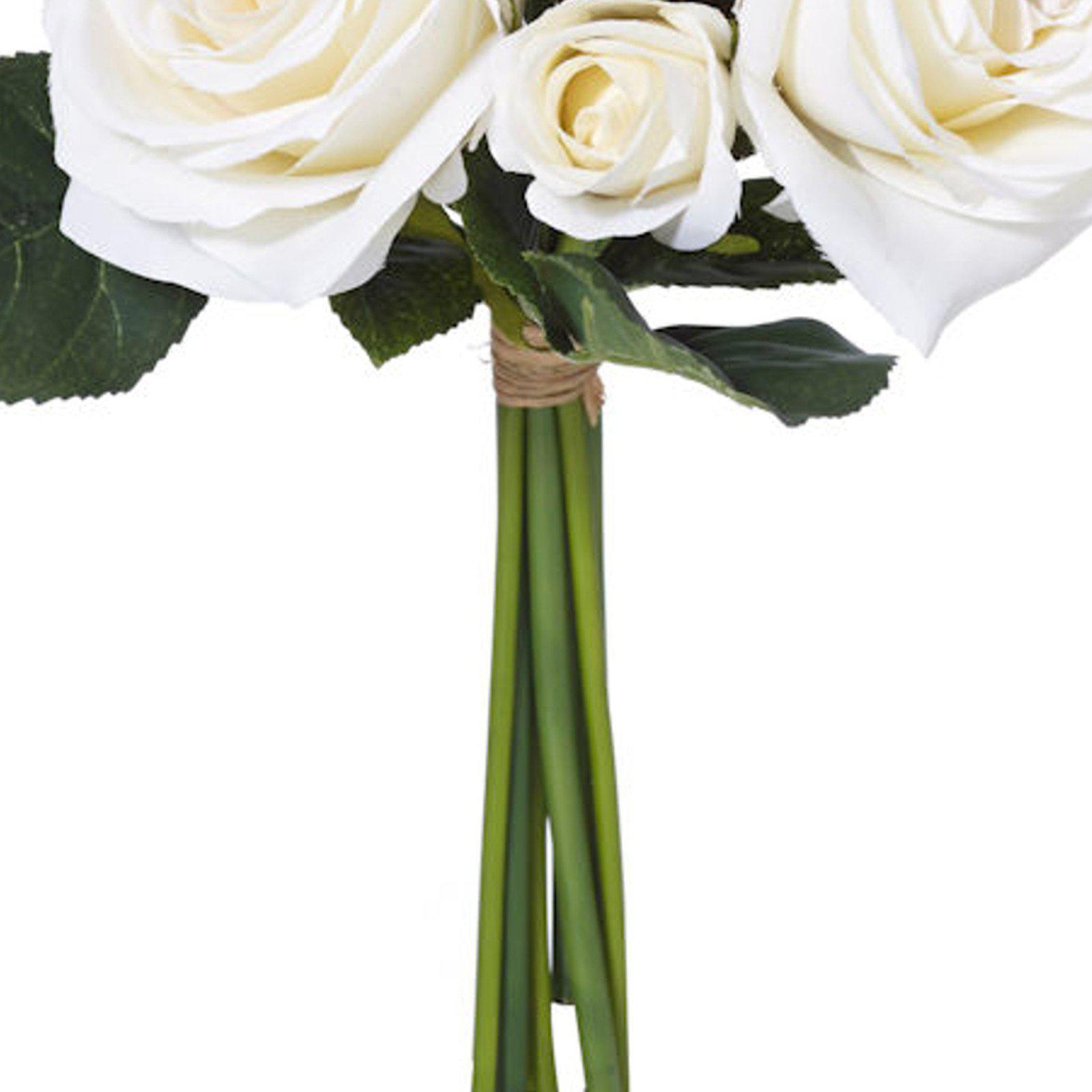 White Rose Bouquet - Artificial Flower / Floral Arrangement-artificial flowers and plants-Chef's Quality Cookware